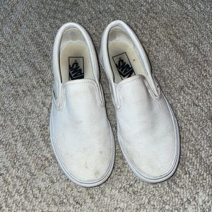 White Slip-On Vans